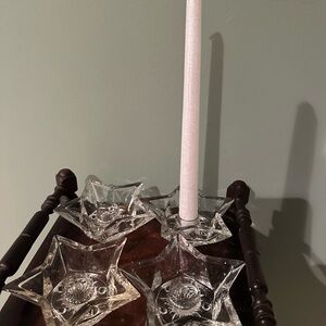 4 5 pointed Star-Shaped Glass Candle Holders